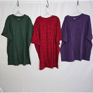 KingSize T-Shirts Men's 3XL Big Pack of 3 Green, Red and Purple NWOT